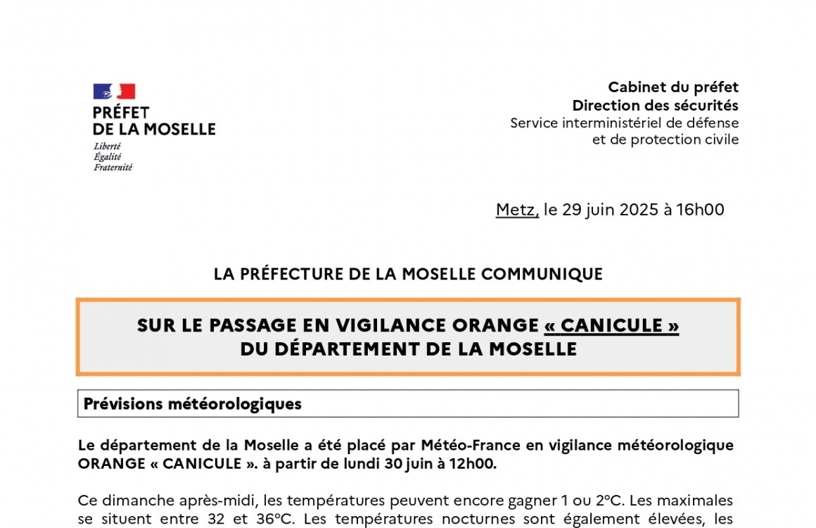 Vigilance canicule