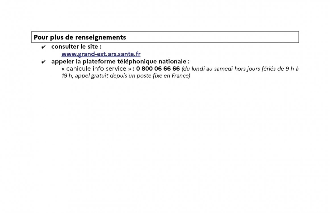 Vigilance canicule
